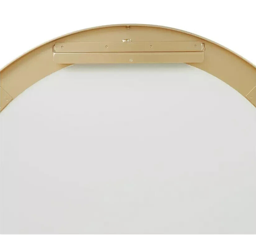 Habitat Patsy Large Round Metal Mirror - Gold