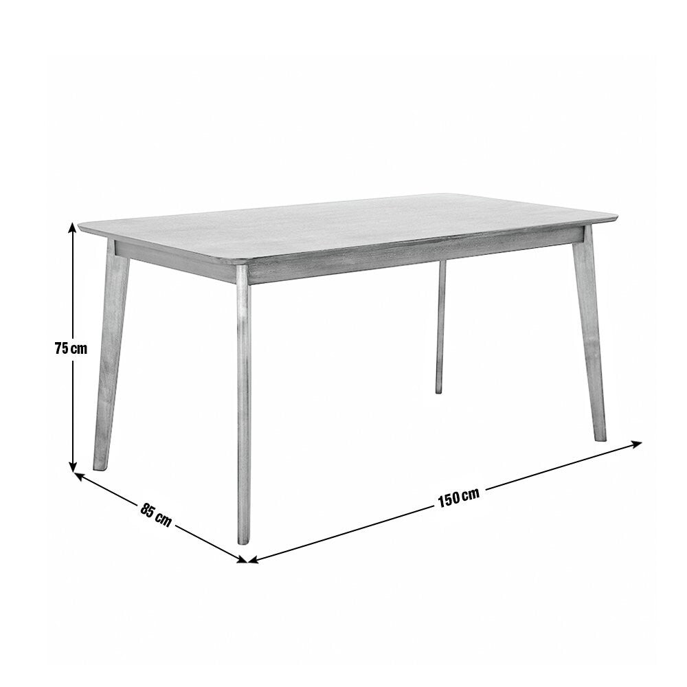 Skandi Walnut Veneer 6 Seater Dining Table ( B Grade  52801 )