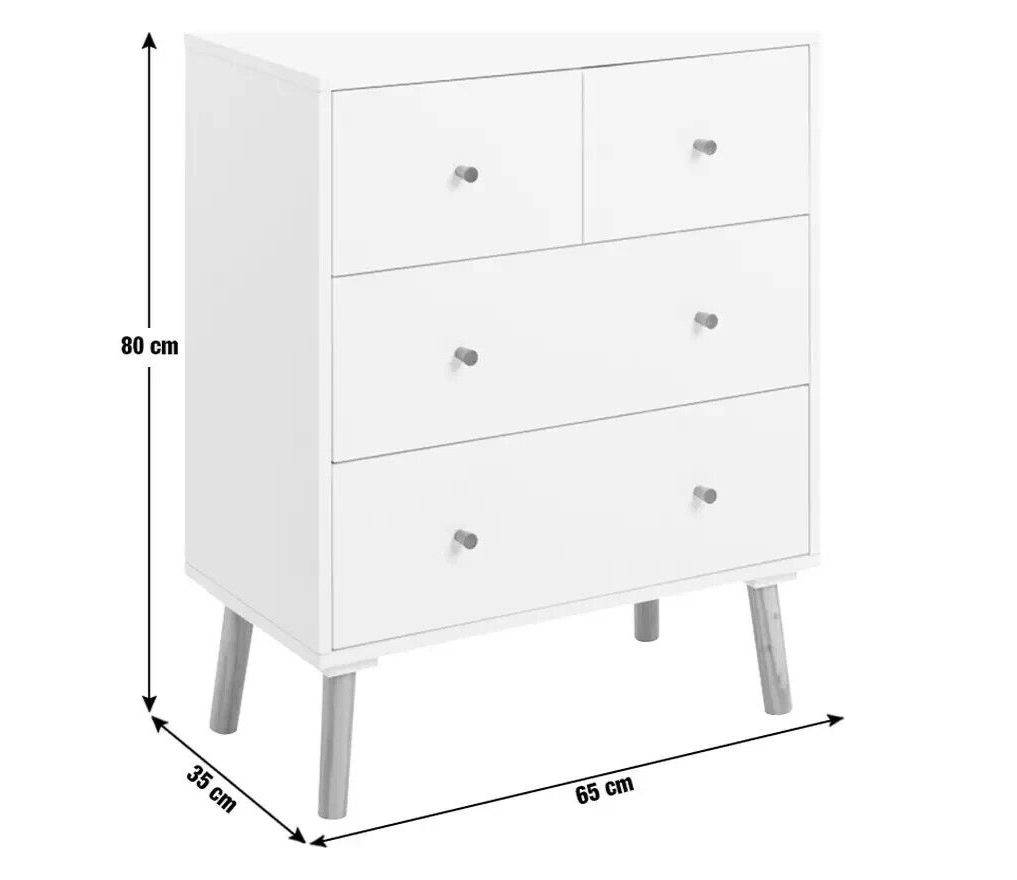 Habitat Otto 2+2 Drawer Chest - White
