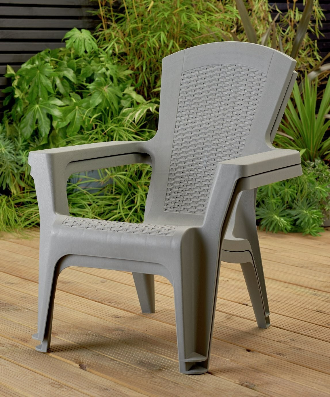 Home Baltimore 2 Seater Plastic Garden Bistro Set | Outdoor Patio Table Chairs