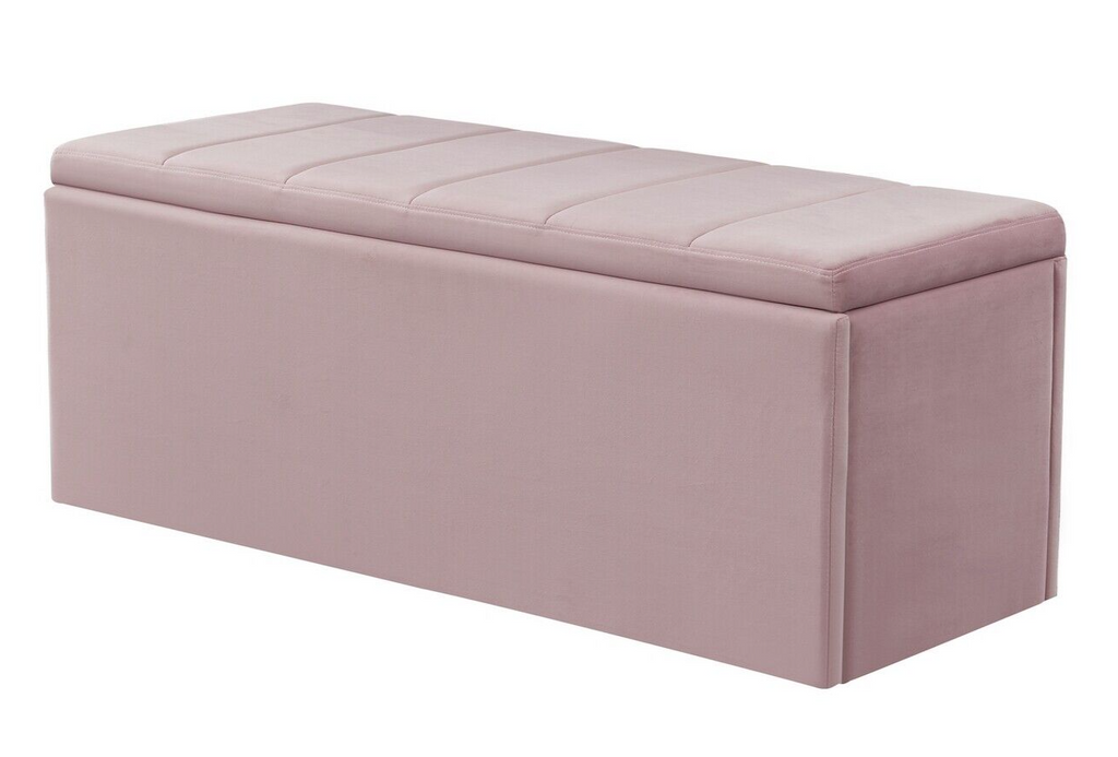 Habitat Pandora Velvet Ottoman - Pink