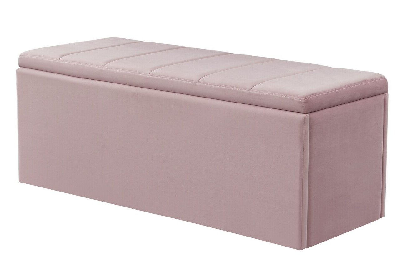 Habitat Pandora Velvet Ottoman - Pink