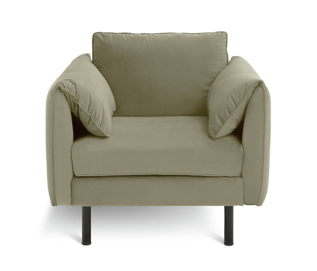 Habitat Bexley Fabric Cuddle Chair in a Box - Olive