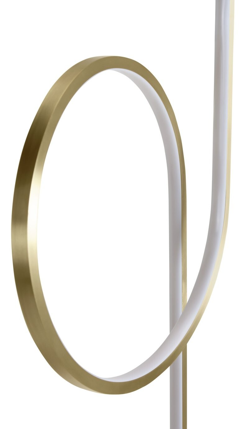 Habitat Pill LED Floor Lamp - Brushed Brass