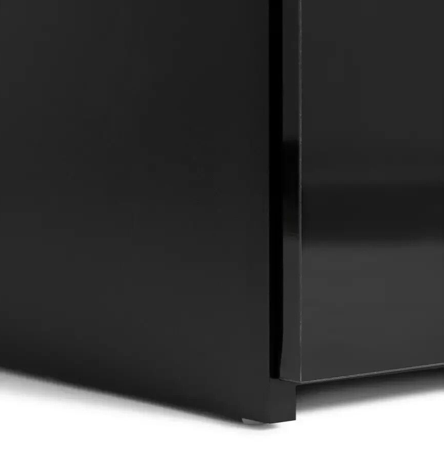 Habitat Home Hayward 2 Door Small TV Unit - Black Gloss | Entertainment Storage