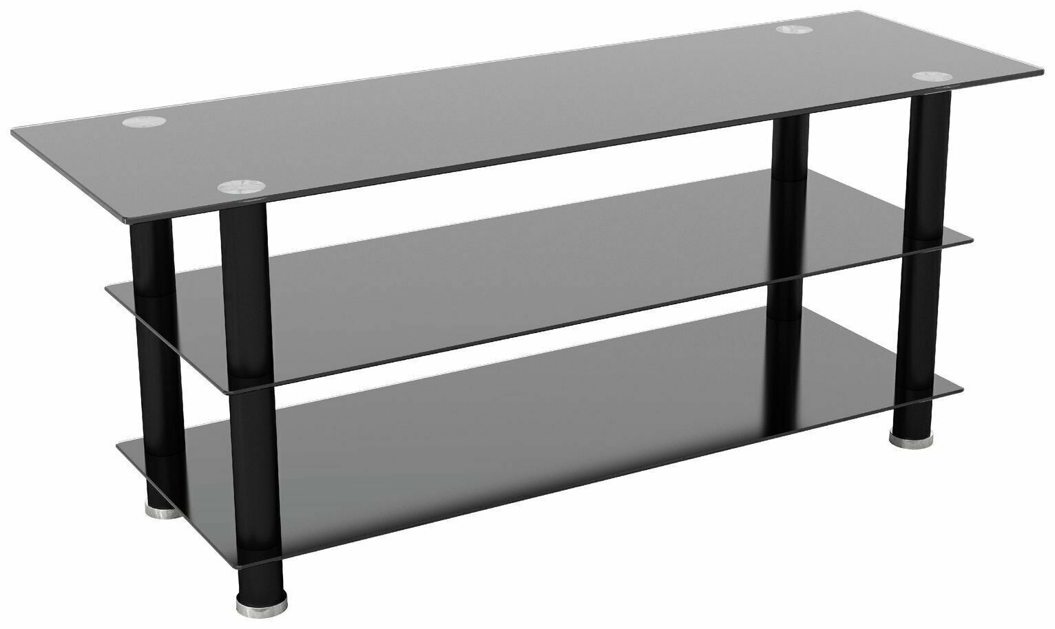 AVF TV Stand Corner With Storage Black Glass TV Unit 40" 42" 50" 55" 60" 65"