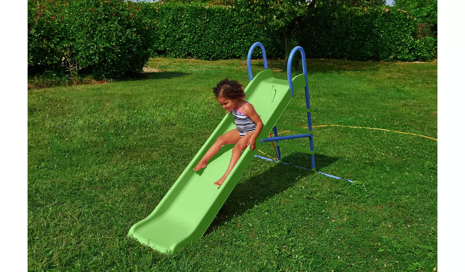 Chad Valley 7ft Kids Garden Slide - Green and Blue