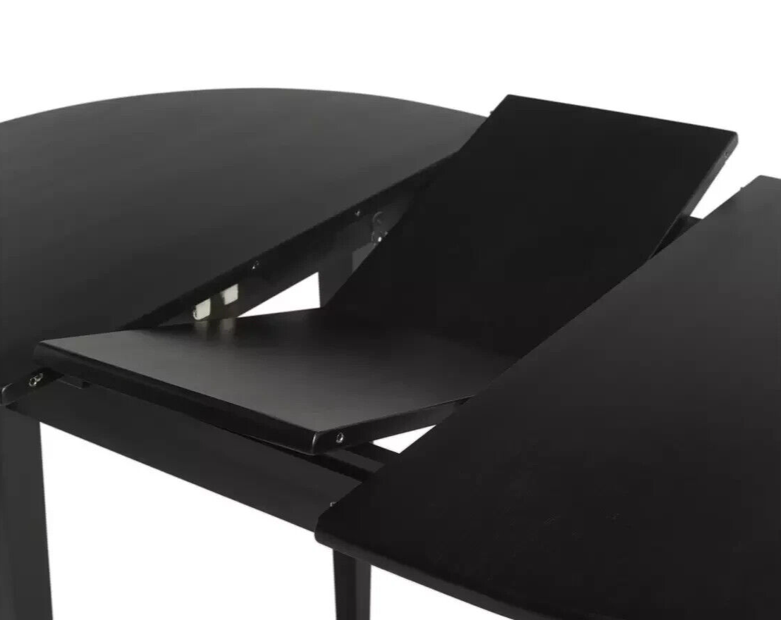 Banbury Extending Solid Wood Dining Table - Black