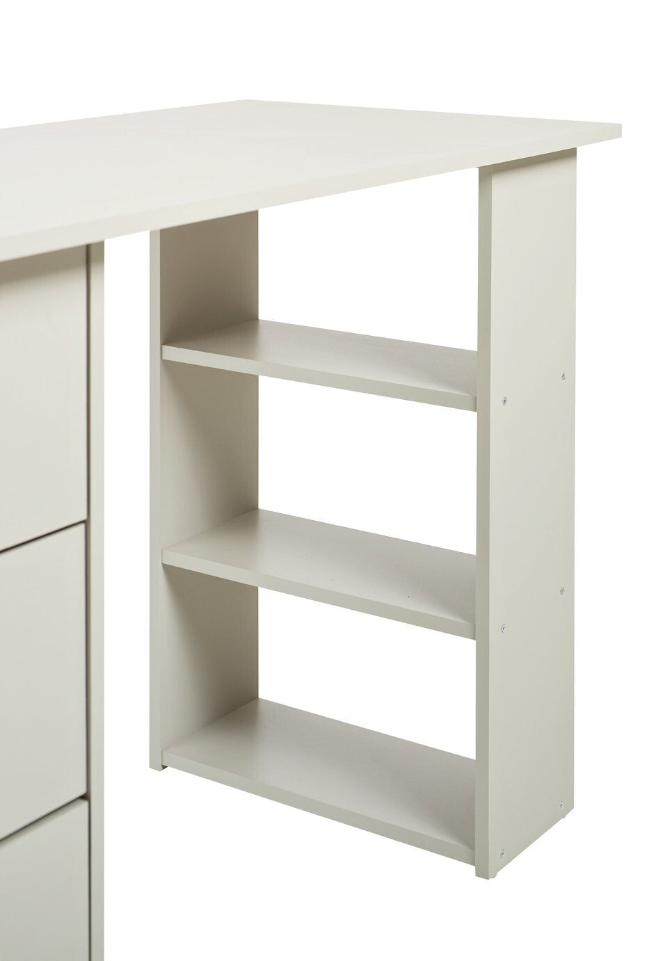 Home Malibu 3 Drawer Office Desk - Light Grey ( B Grade 40769 )