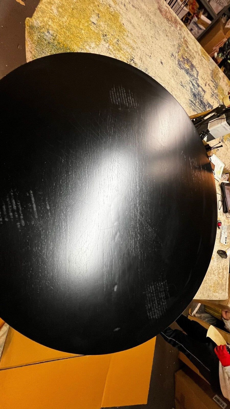 Habitat Jericho Round Coffee Table Black | Modern Design Living ( B Grade )