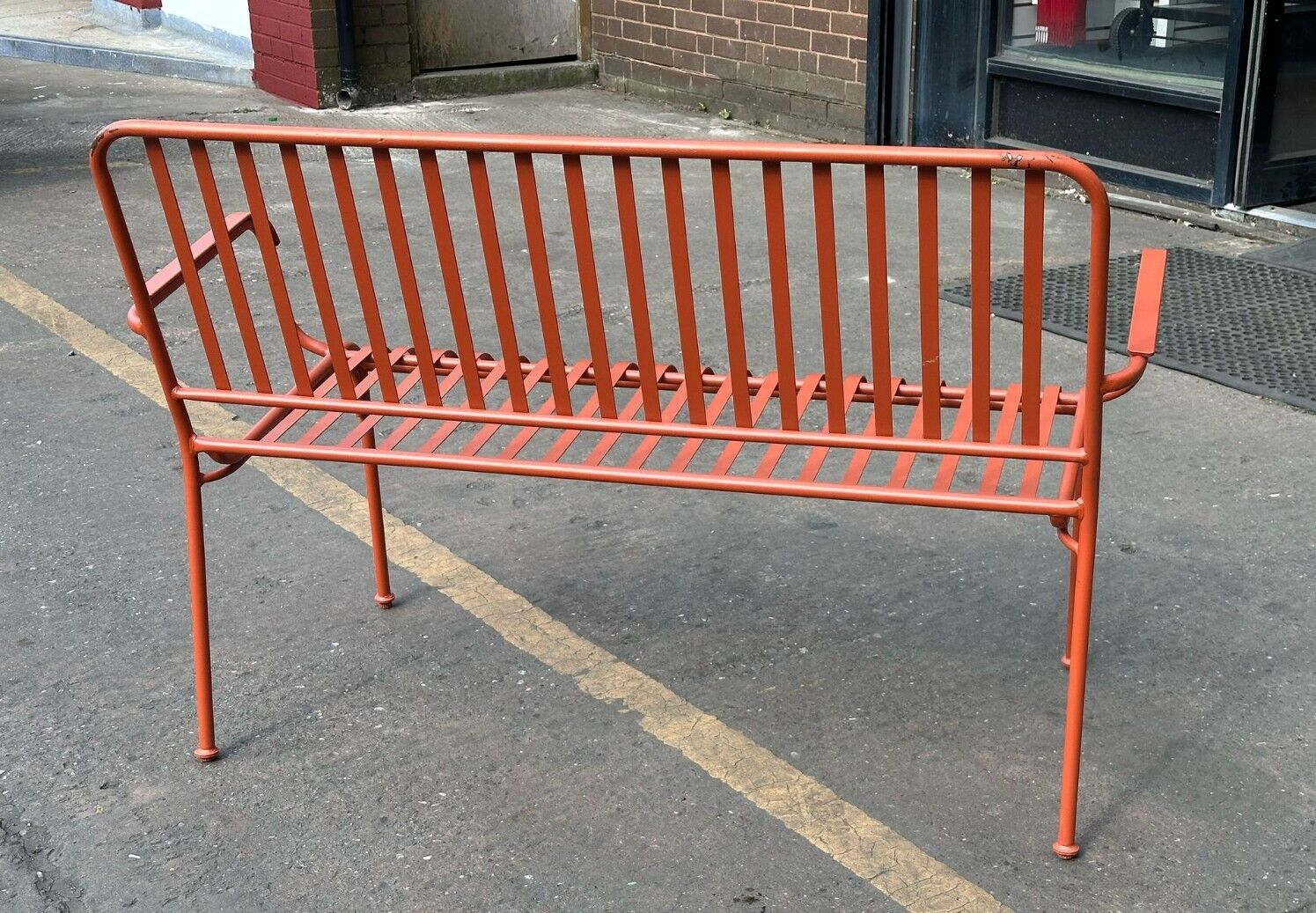 Habitat Indu 2 Seater Metal Garden Bench - Red (S)