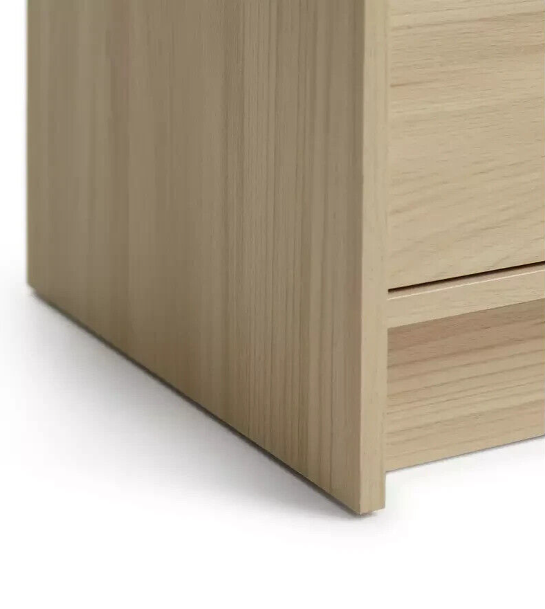 Malibu 3 Drawer Bedside Cabinet - Beech Effect
