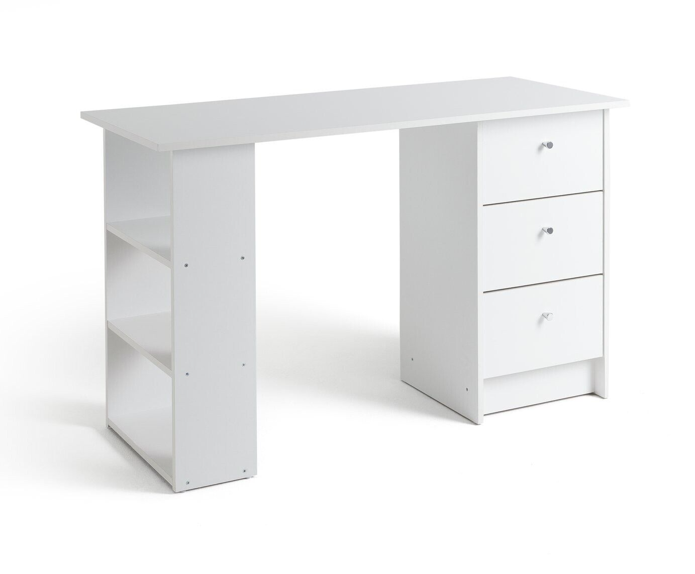 Malibu 3 Drawer Office Desk - White ( B Grade )