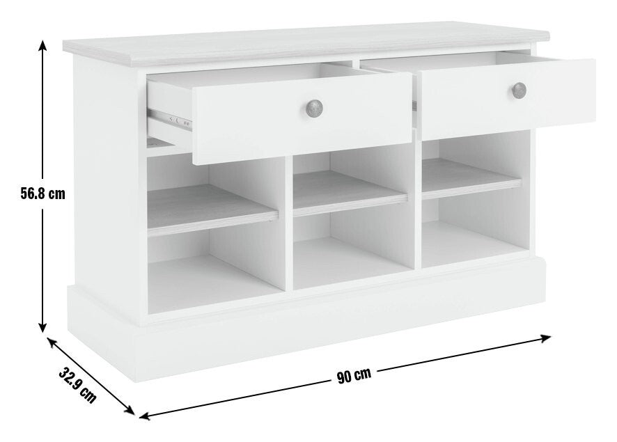 Winchester Shoe Storage Bench - Cream ( B Grade 29861 - 29860 )