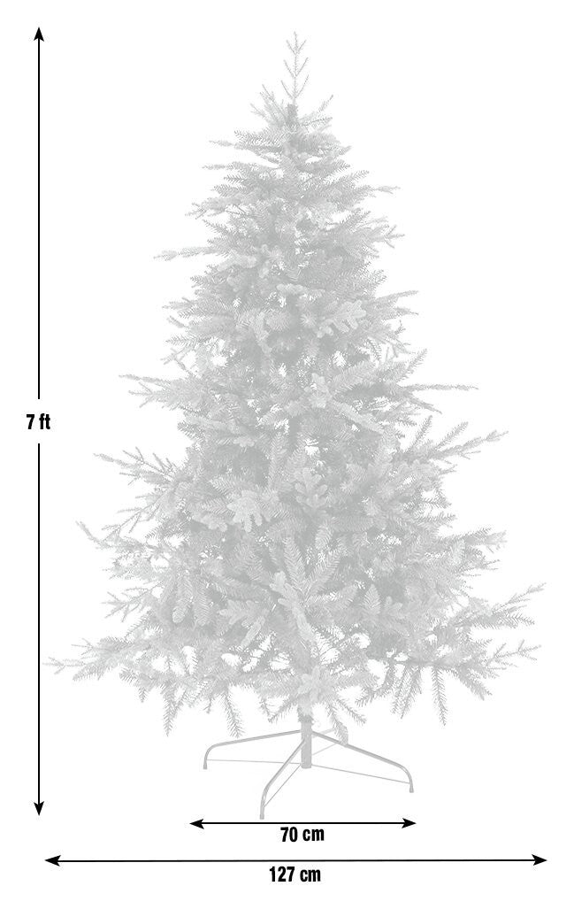 7ft Natural Upswept Mixed Tip Christmas Tree