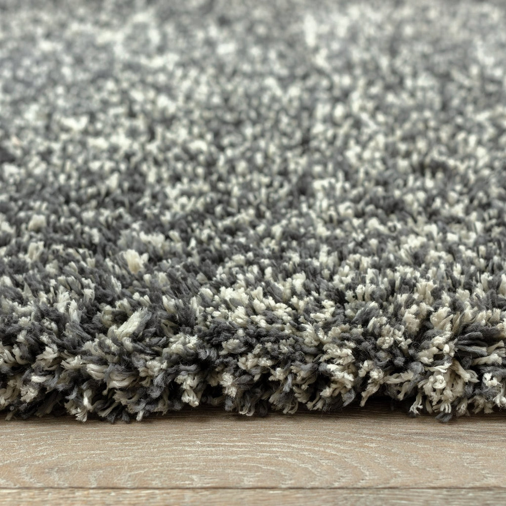 Cosy Grey Marl Shaggy Rug - 230x160cm | Large Grey Shaggy Carpet