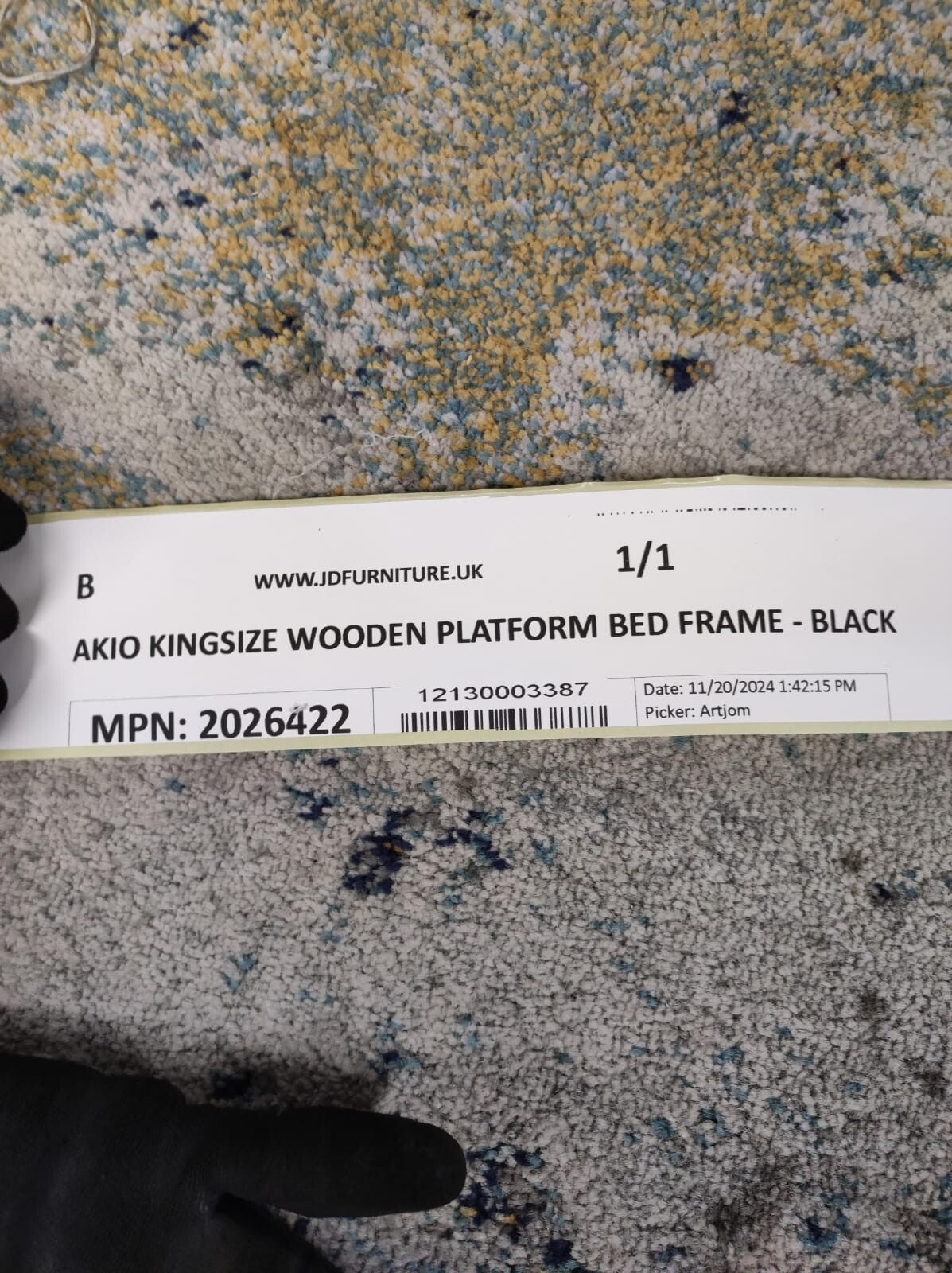 Habitat Akio Kingsize Platform Bed Frame - Black ( B Grade 32618  )