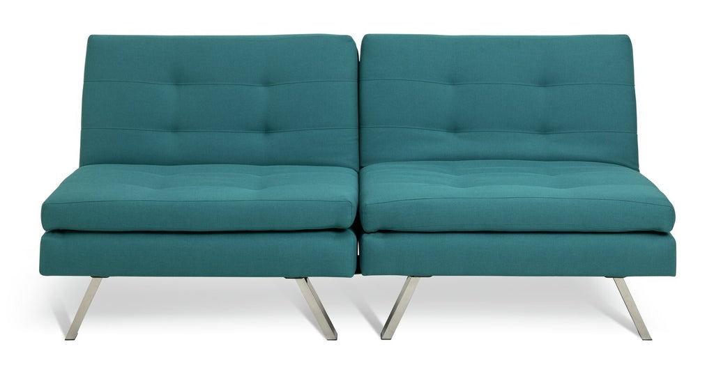 Duo Fabric Clic Clac Sofa Bed - Teal