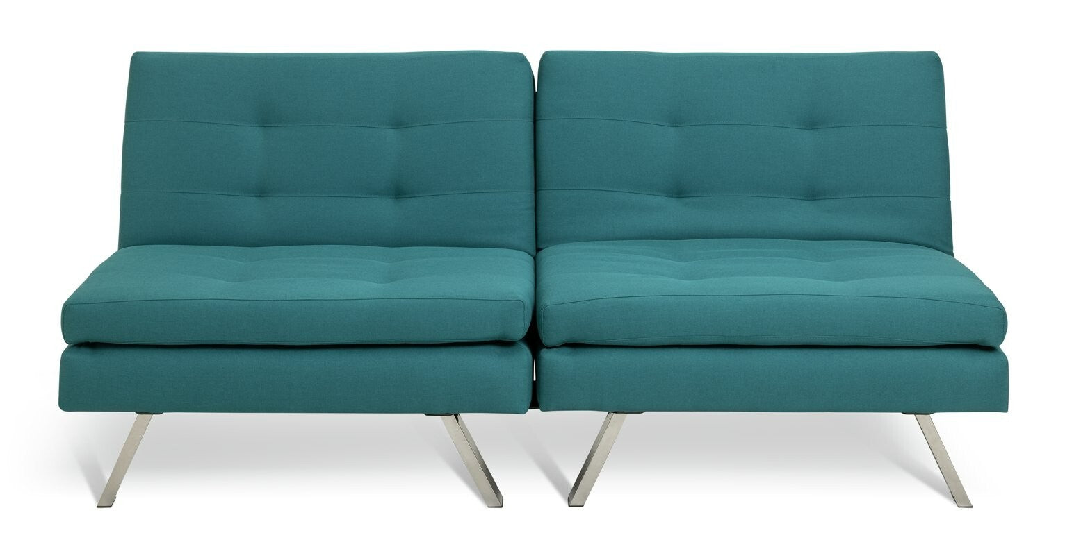 Duo Fabric Clic Clac Sofa Bed - Teal