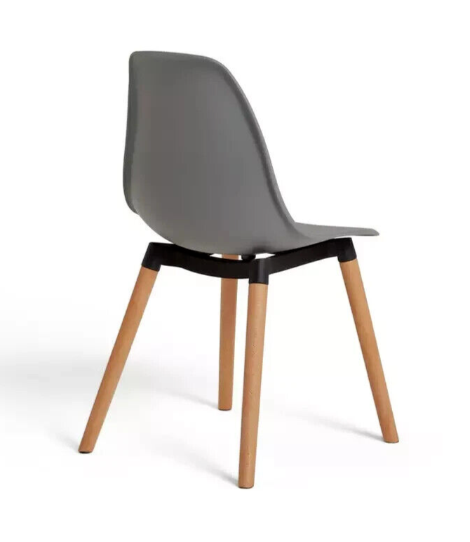 Habitat Berlin Modern Dining Table and 2 Chairs Square in Grey