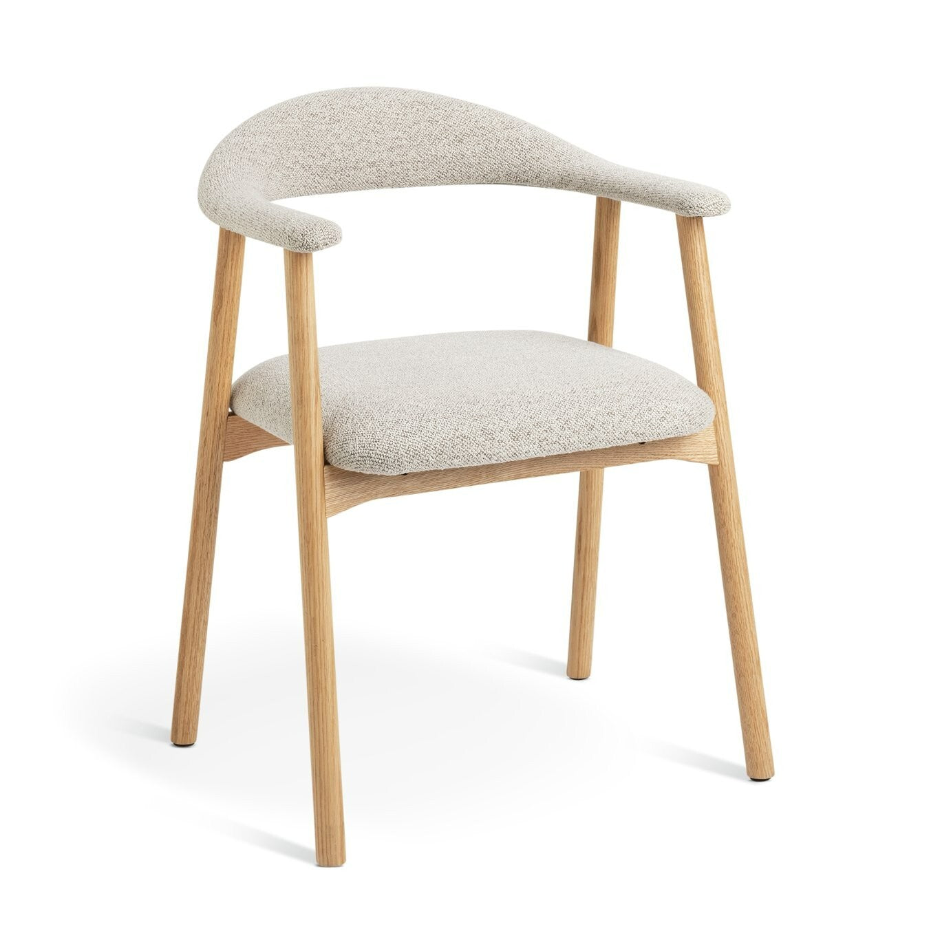 Lex Pair of Fabric Dining Chairs - Natural