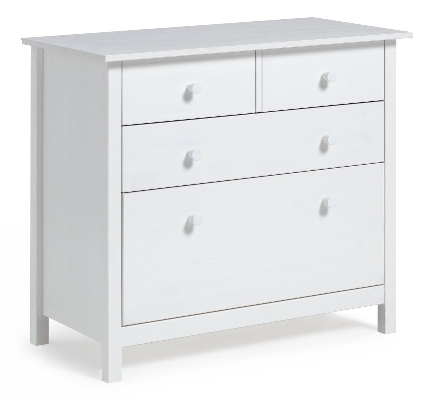 Home Kids Scandinavia 4 Chest of Drawers - White | White Kids Dresser