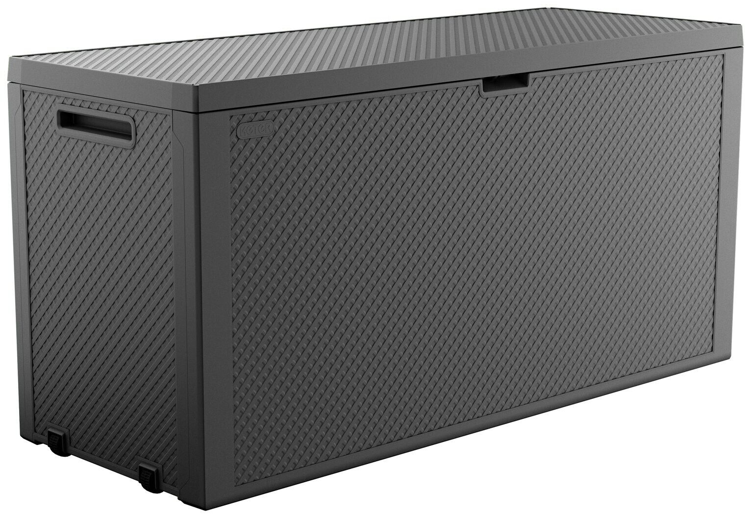 Keter Emily 277L Outdoor Garden Storage Box - Grey | Grey Plastic Storage Chest