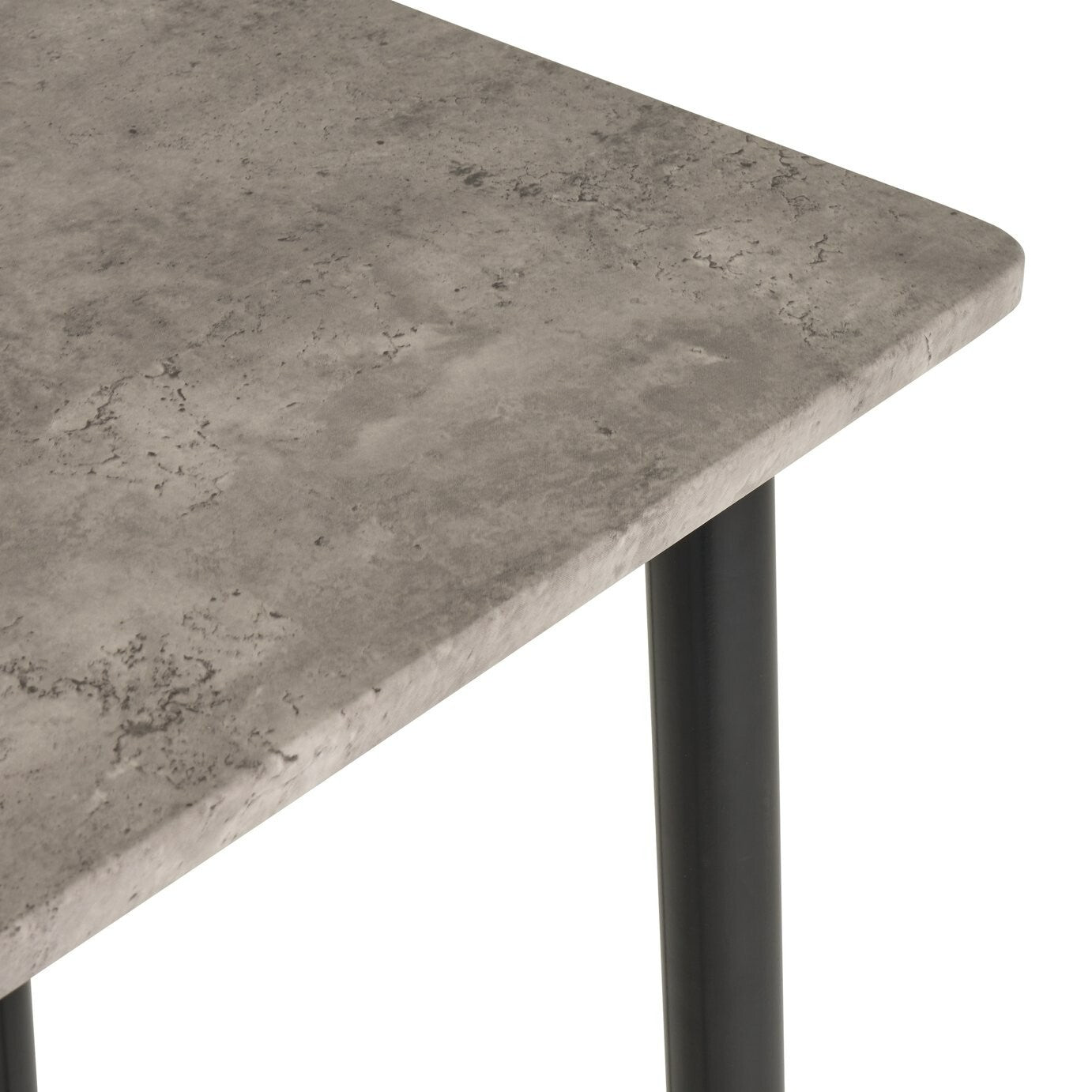 Home Crowe Grey Dining Table & 2 Grey Stools