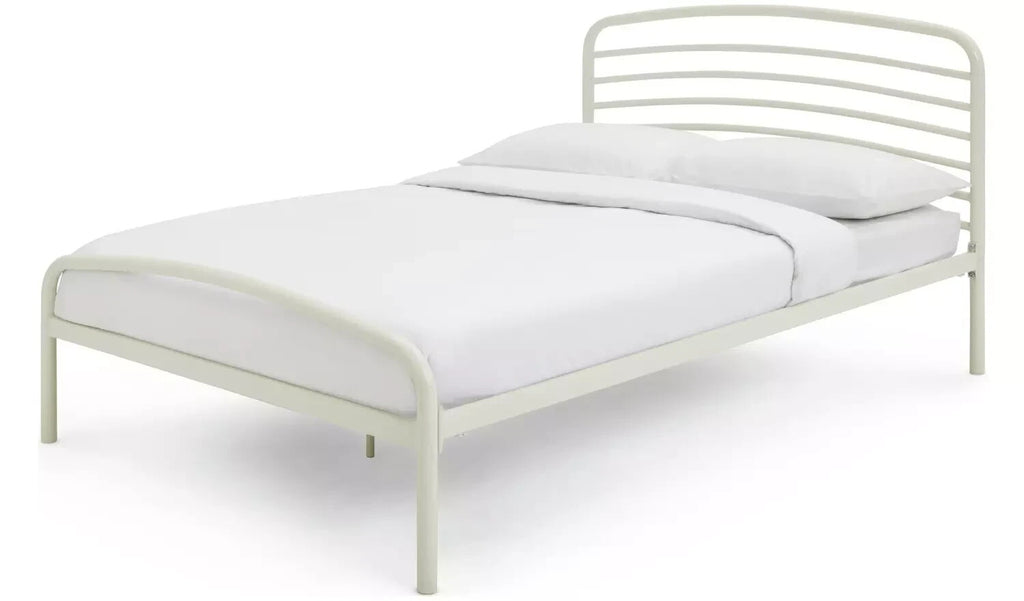Jubilee Double Metal Bed Frame - Off White
