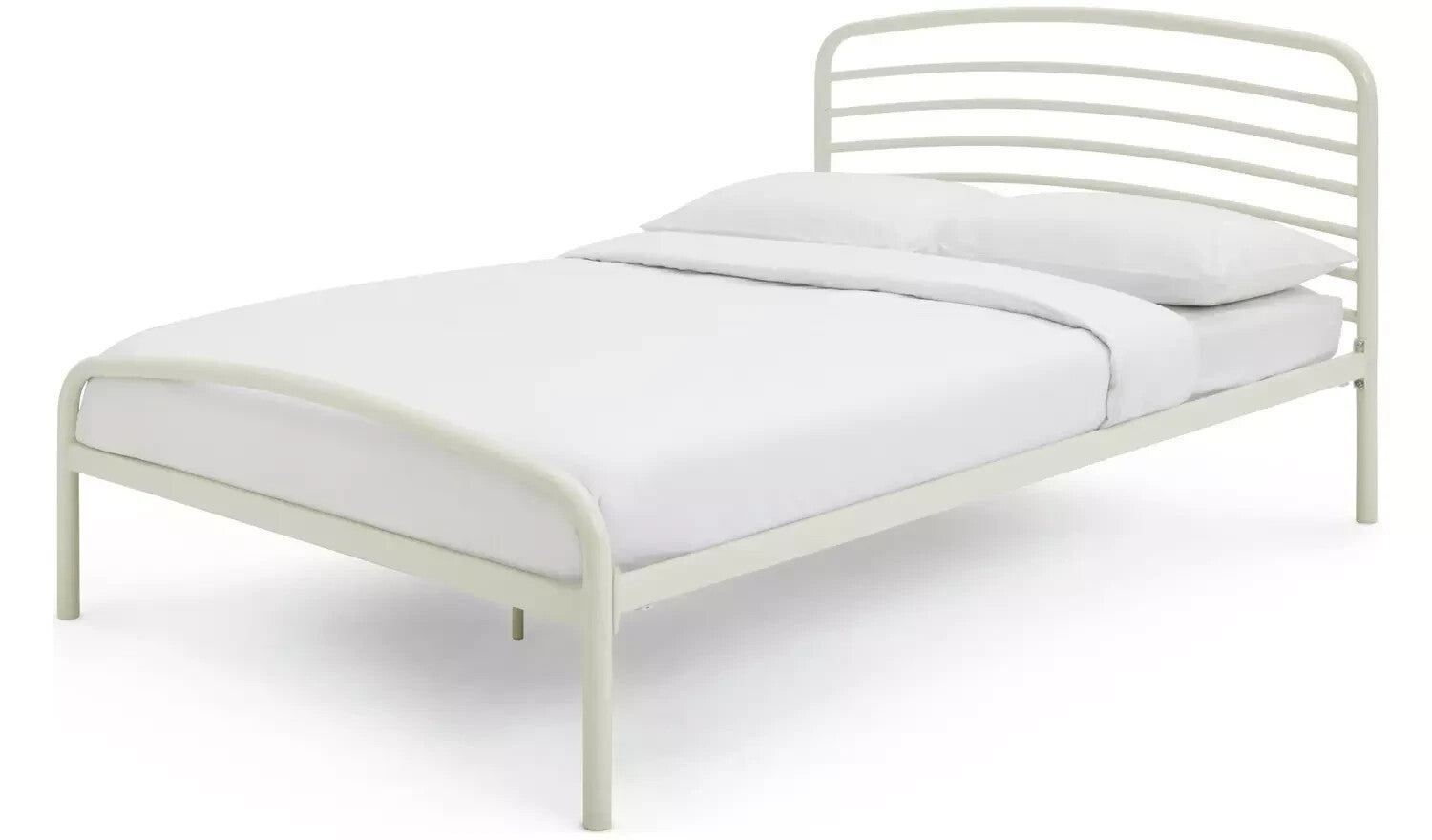 Jubilee Double Metal Bed Frame - Off White