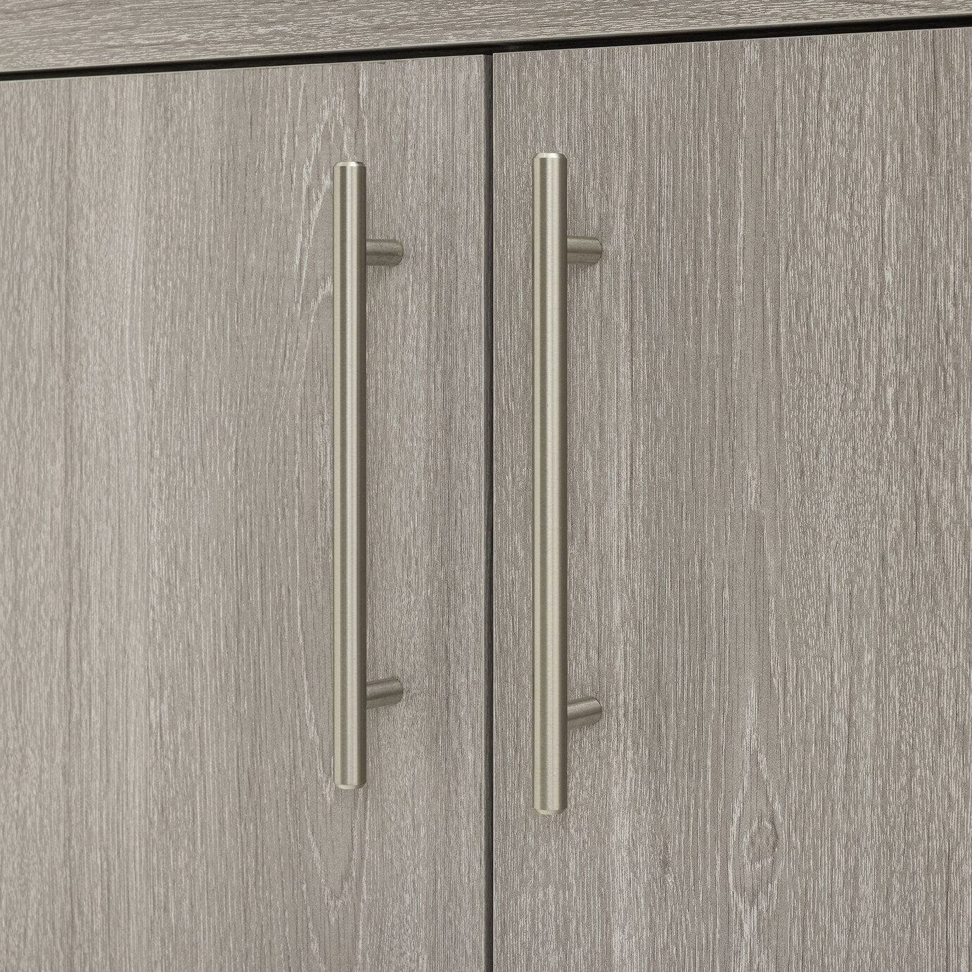 Brisbane 2 Door Shoe Storage Cabinet - Grey & Oak