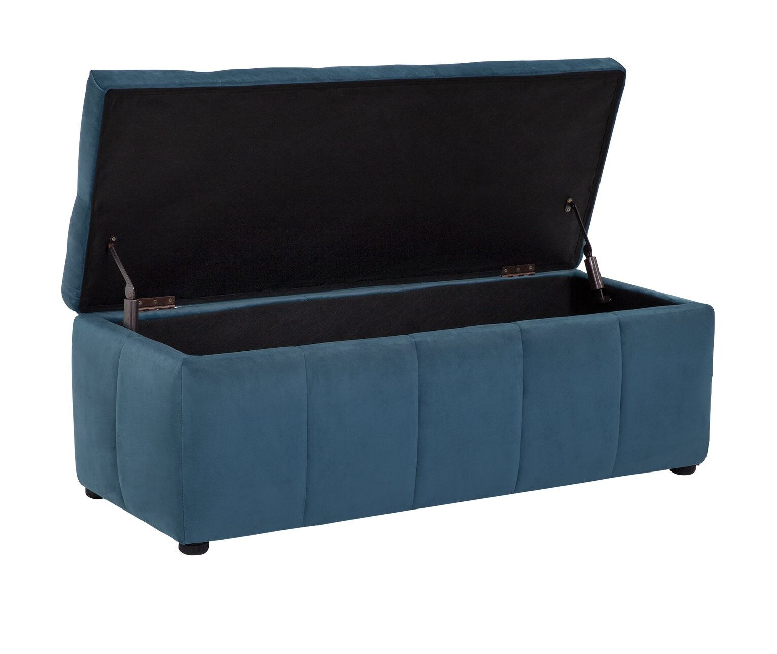 Habitat Maisie Large Storage Ottoman Box Velvet Blue | Bedroom Bench Upholstered