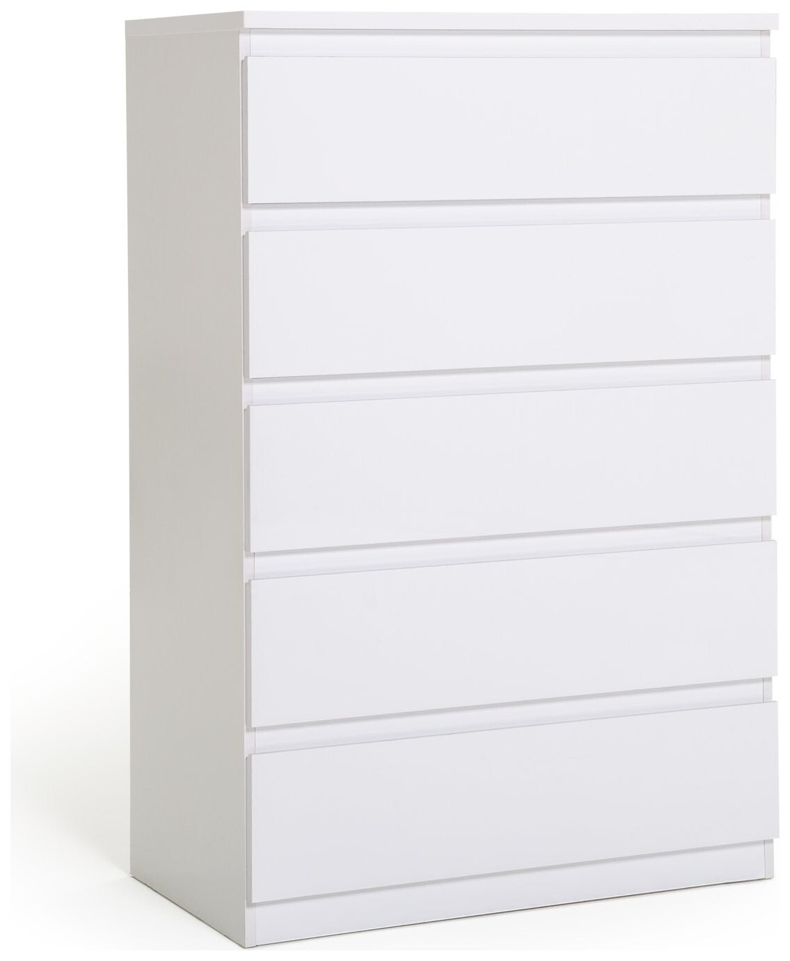 Home Jenson 5 Drawer Chest - Matte White