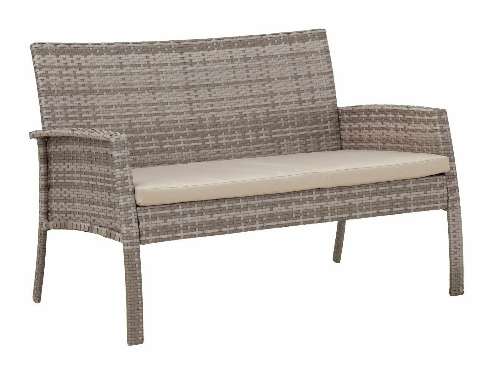 Home Lucia 4 Seater Rattan Effect Garden Sofa Set | Outdoor Patio Furniture