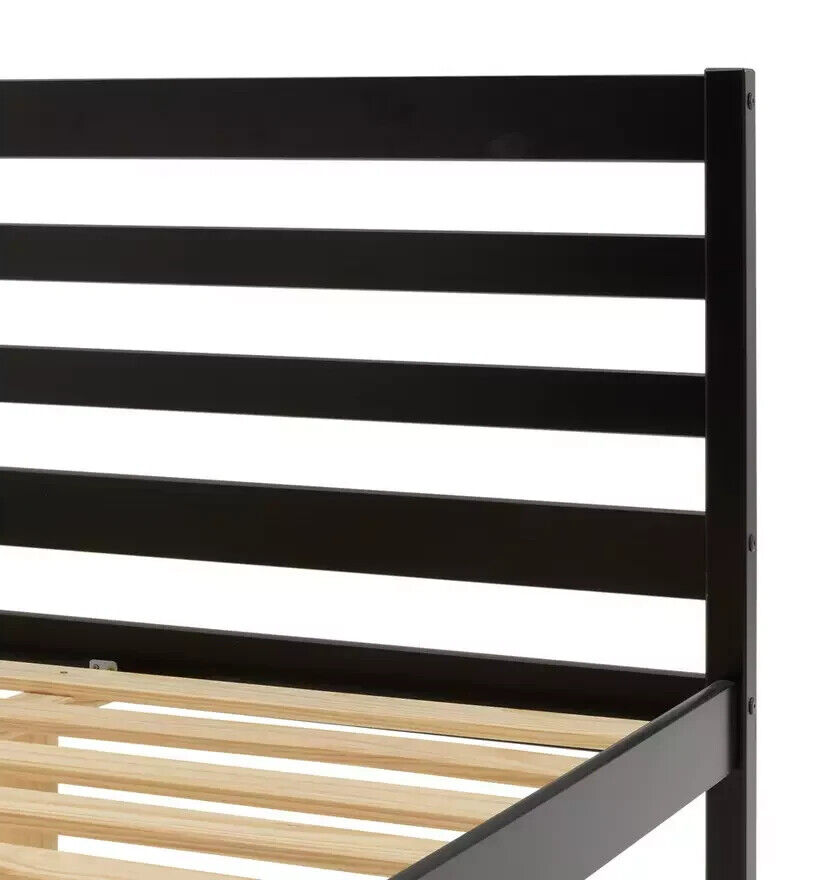 Kaycie Double Wooden Bed Frame - Black ( B Grade 38311 - 38312 )