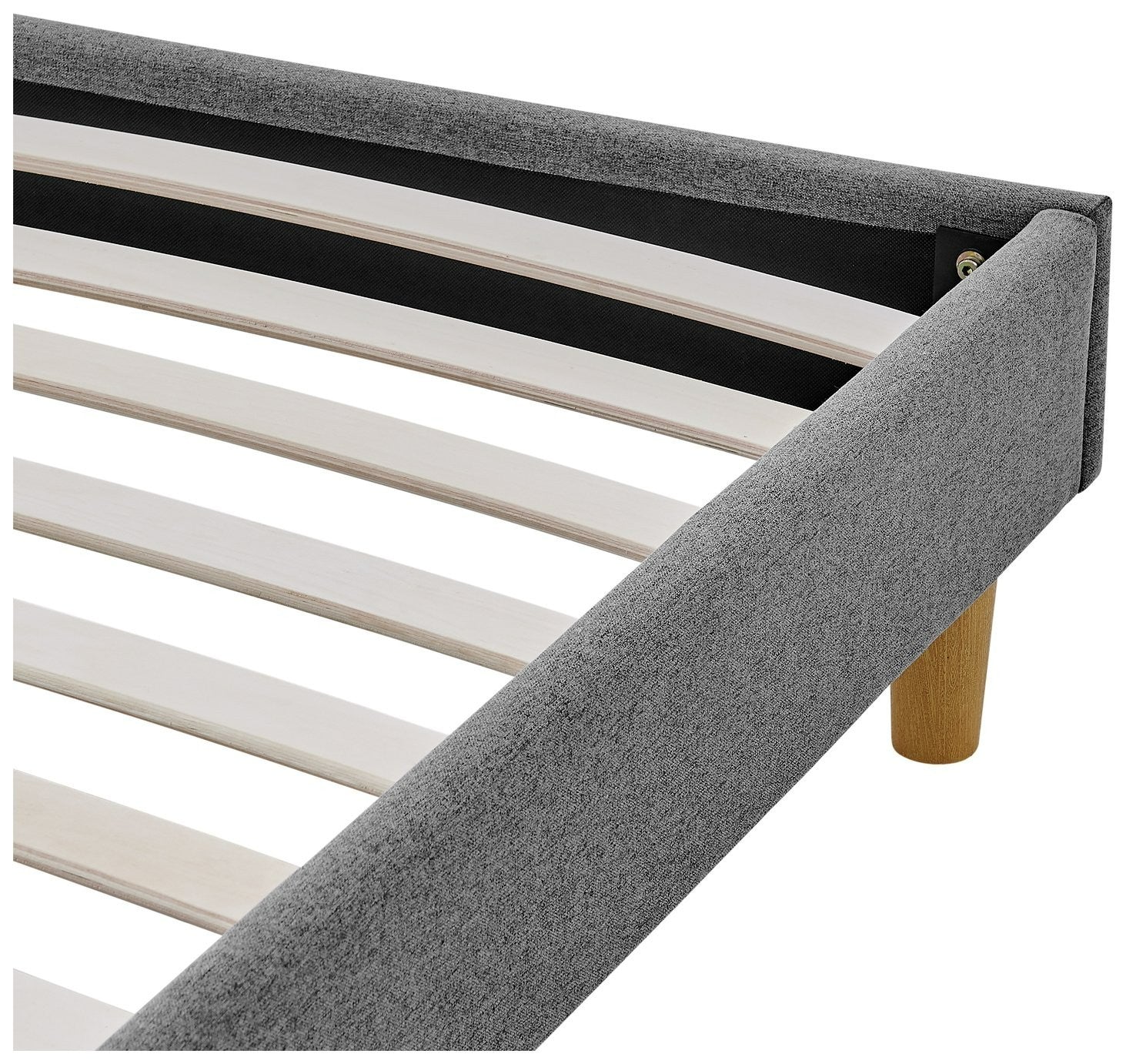 Home Arthur Platform Double Bed Frame - Dark Grey | Modern bed frame