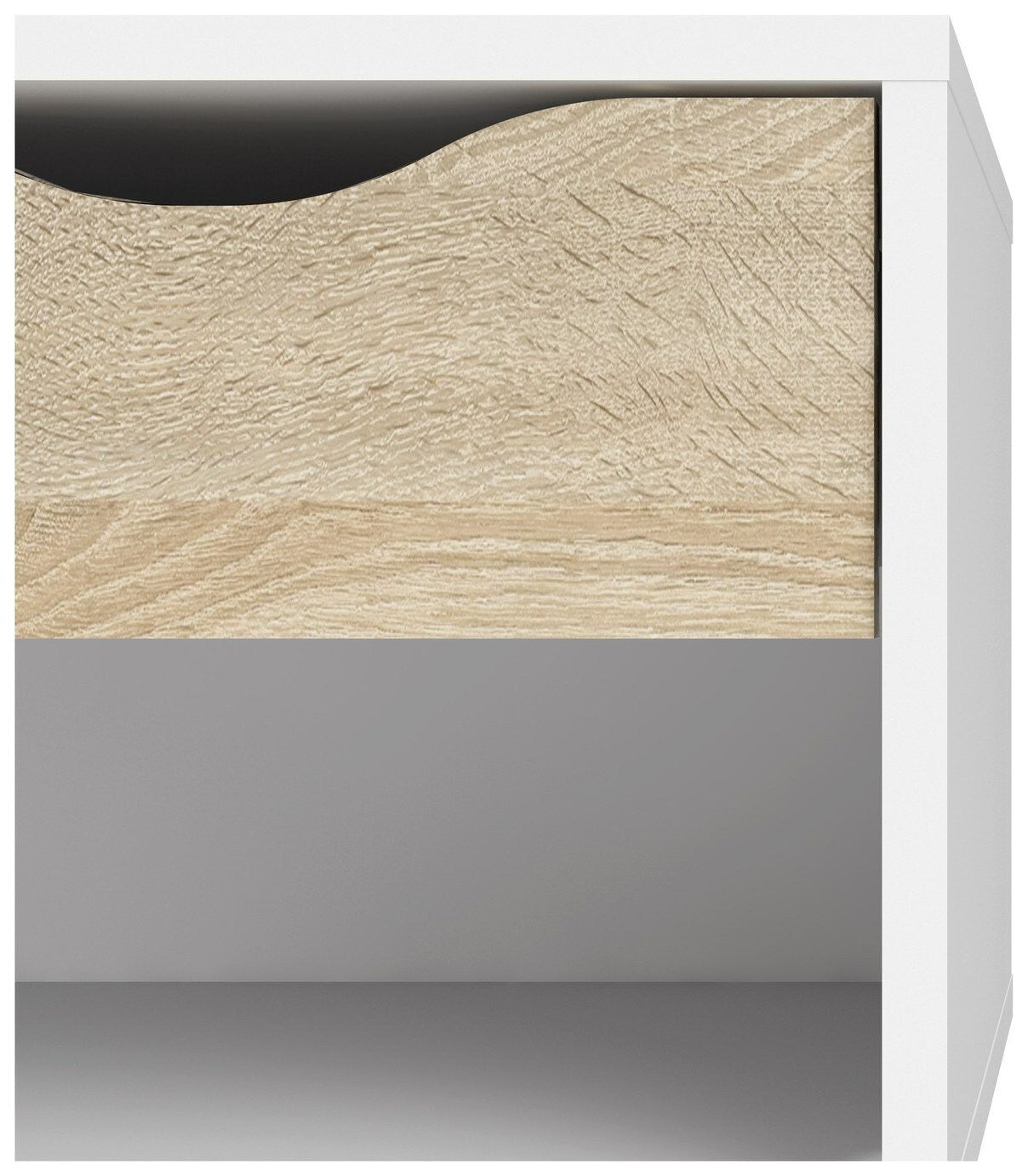 Tvilum 0slo 1 Drawer Bedside Table - White & Oak