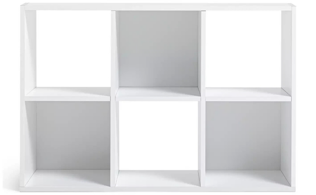 Home Squares 6 Cube Storage Unit White | Modular Organizer Shelf Living Bedroom