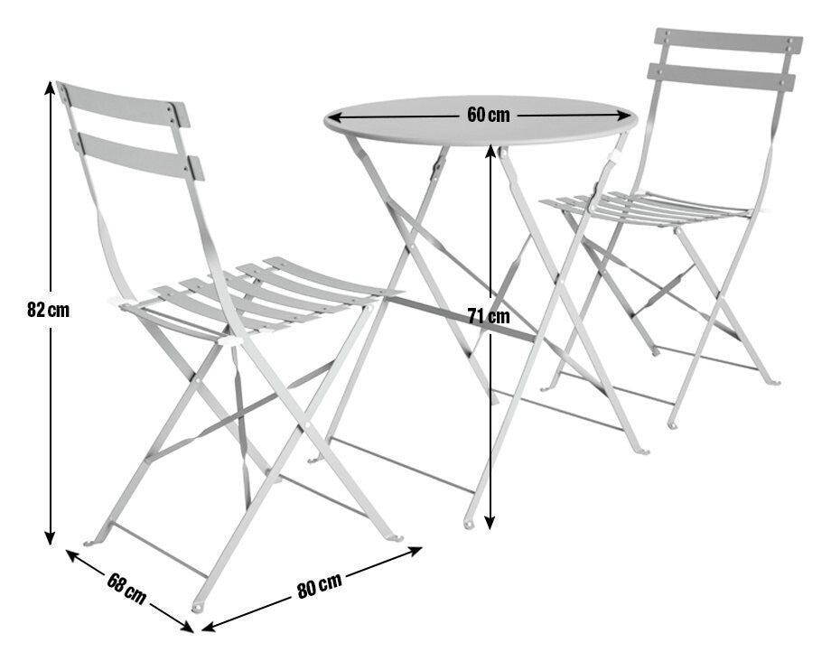 Eve 2 Seater Metal Garden Bistro Set - Green