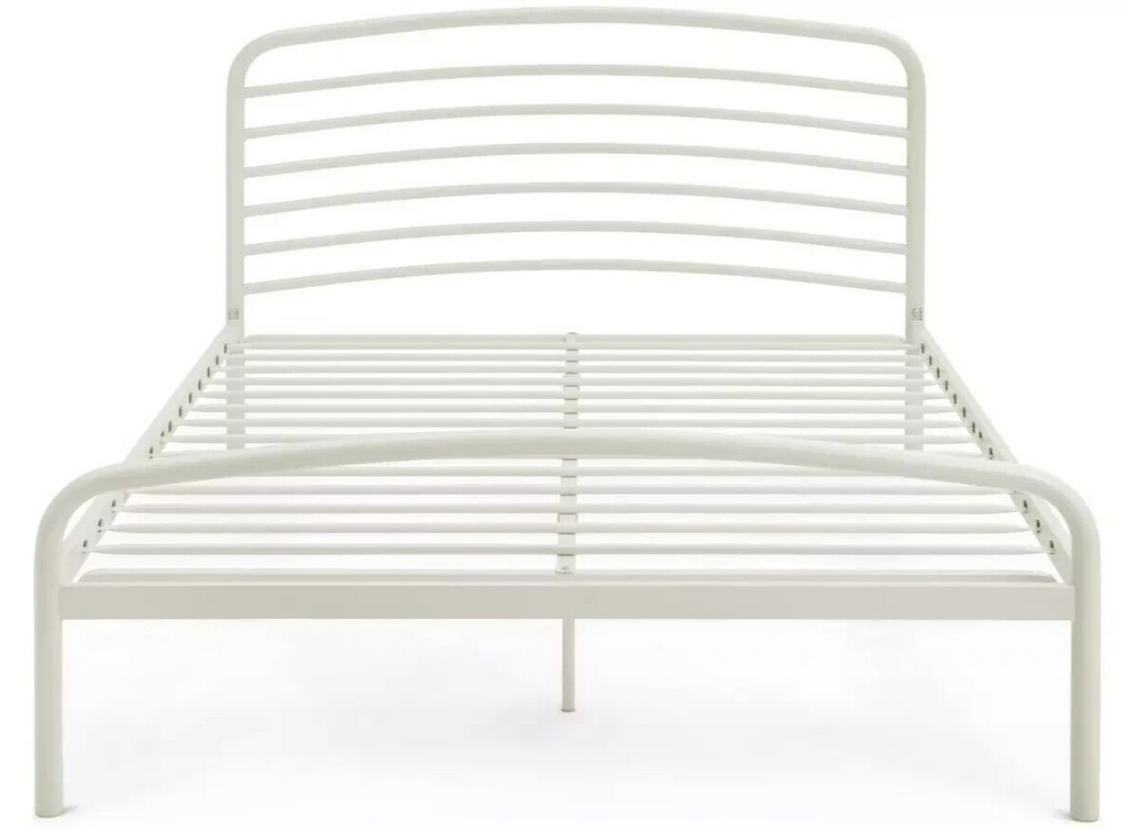 Jubilee Double Metal Bed Frame - Off White