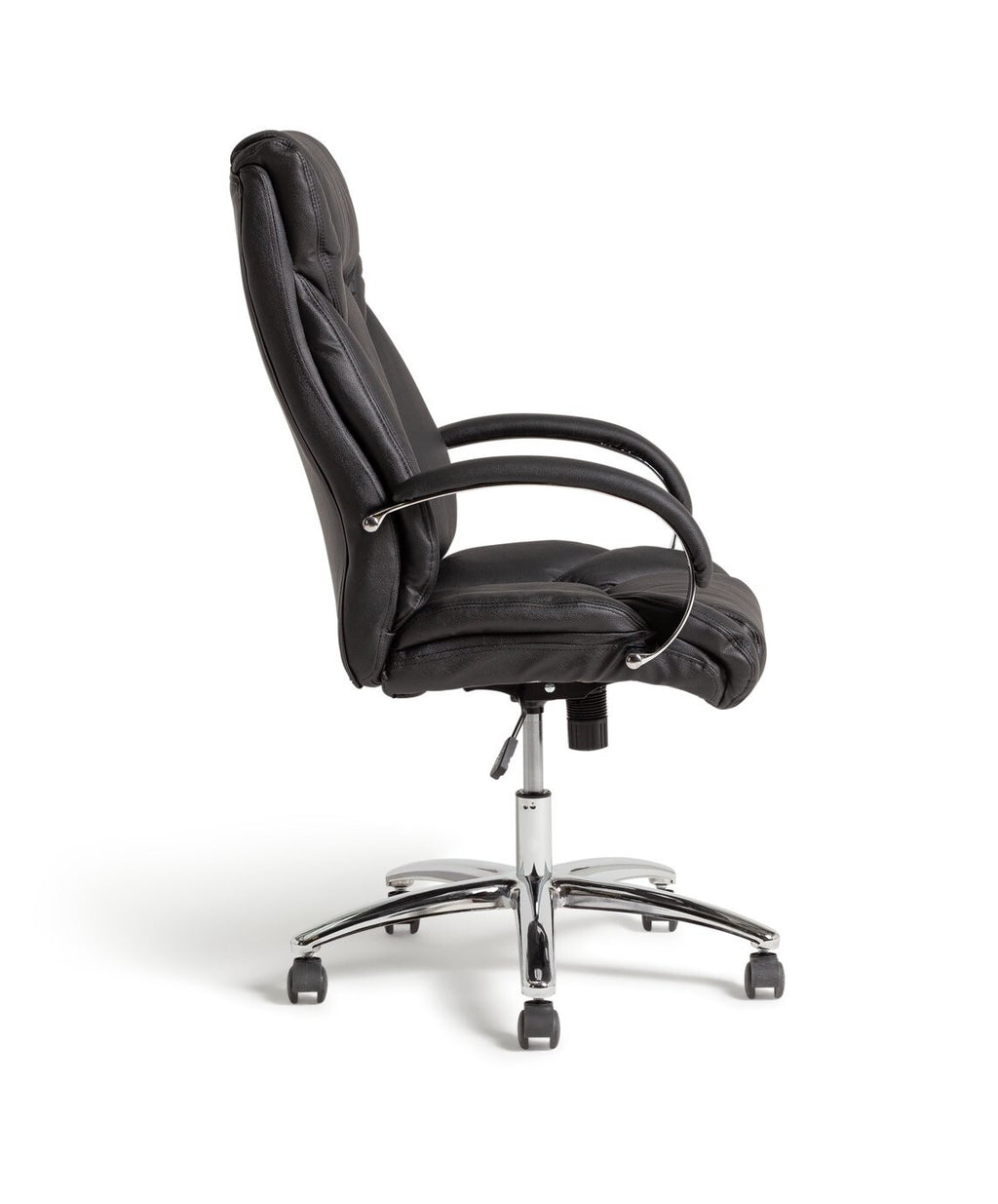 Habitat Leather Faced Office Chair - Black