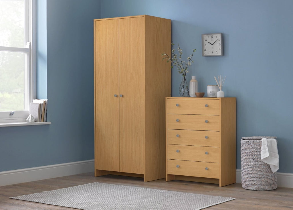 Seville 2 Door Wardrobe - Oak Effect ( B Grade )