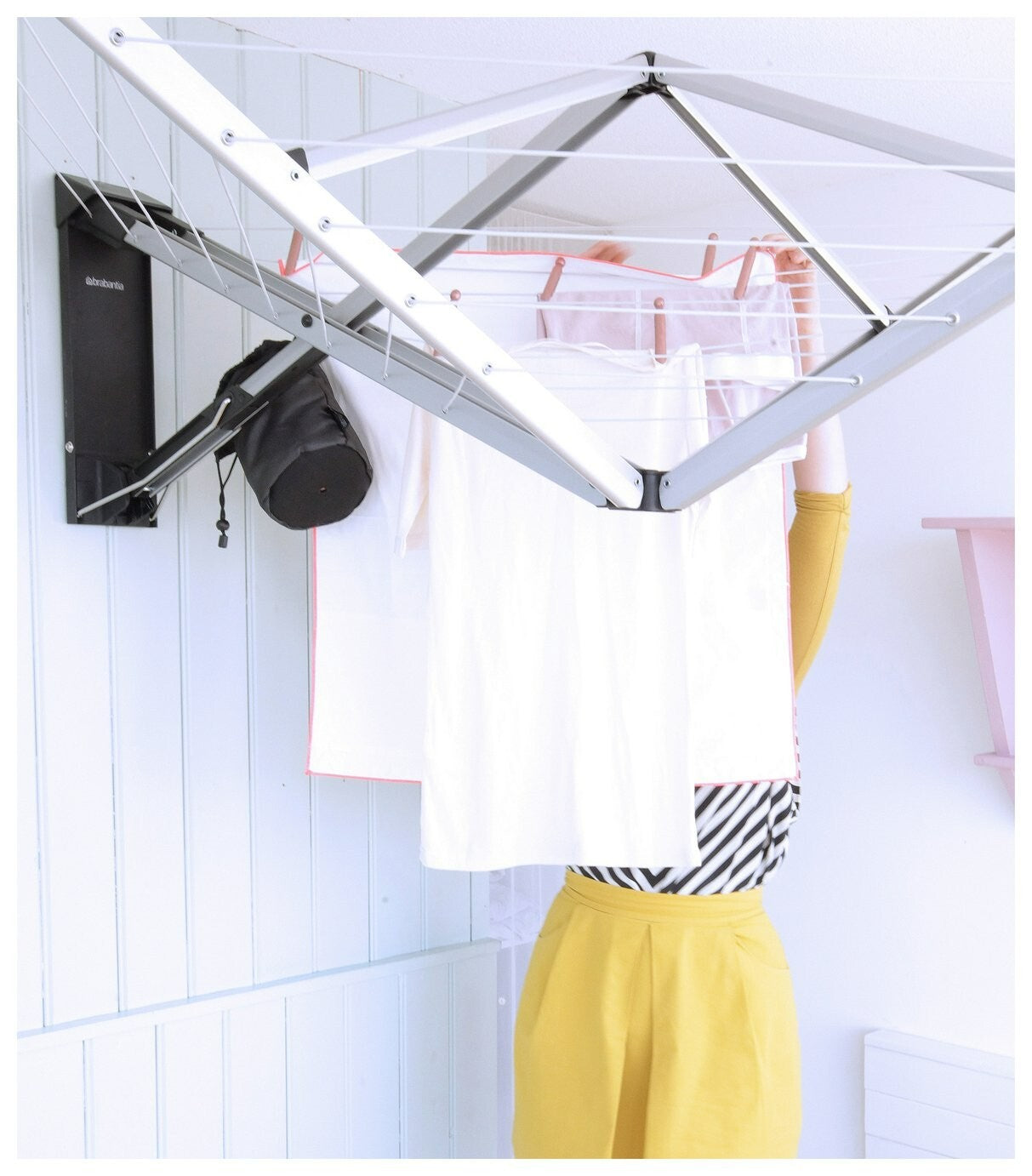 Brabantia Wall Fix 24m Clothes Airer with Protection