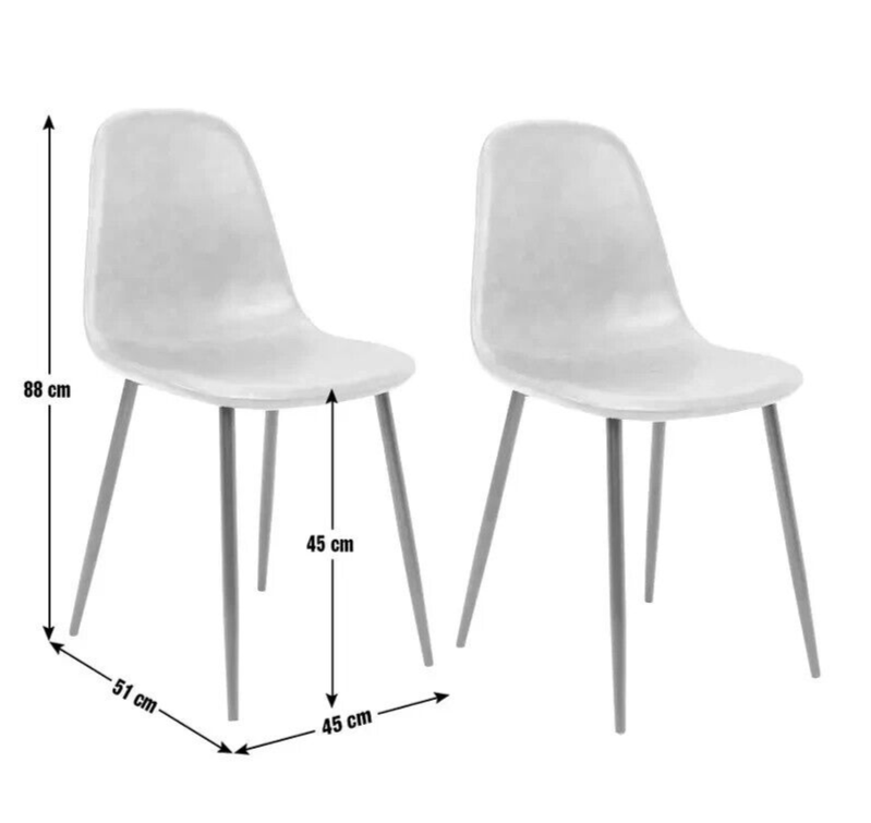 Habitat Beni Pair of Faux Leather Dining Chairs - Tan