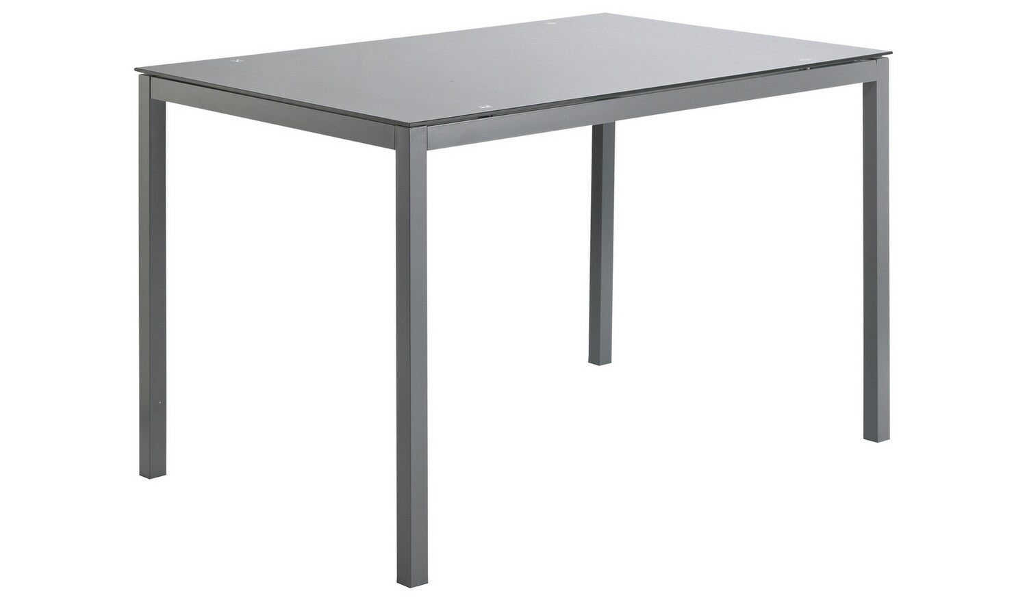 Home Lido Glass Dining Table & 4 Grey Chairs | Modern Kitchen Furniture