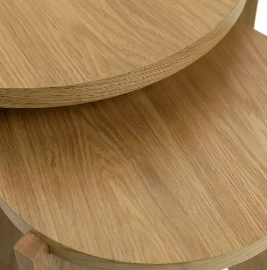 Habitat Xylo Nest of 2 Tables - Oak