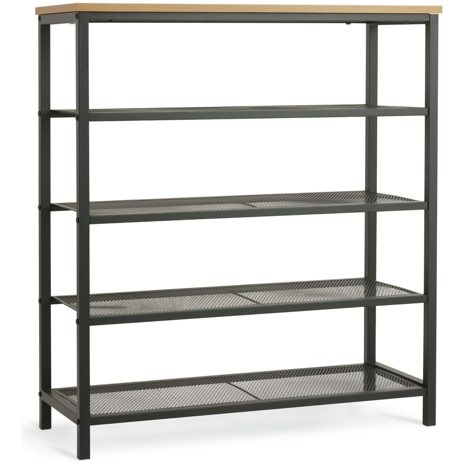 Habitat Loft Living 5 Shelf Shoe Storage Rack - Black | Footwear Rack, Hallway