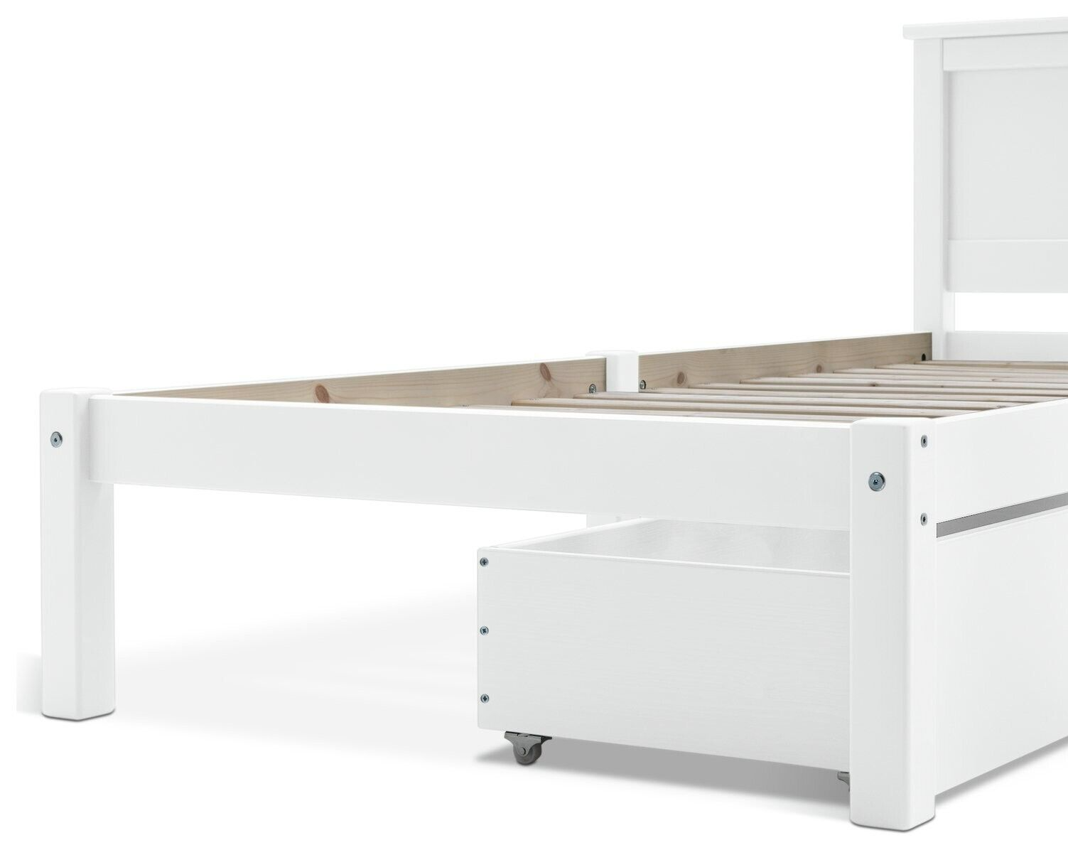 Habitat Brooklyn Single Bed Frame and Drawer - White | Wooden Bed Storage Saving
