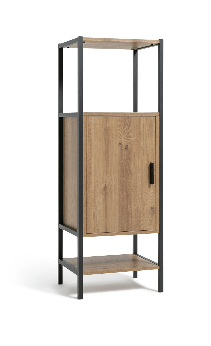 Habitat Loft Living 1 Door Cabinet - Oak | Stylish Storage for Bathroom Hallway