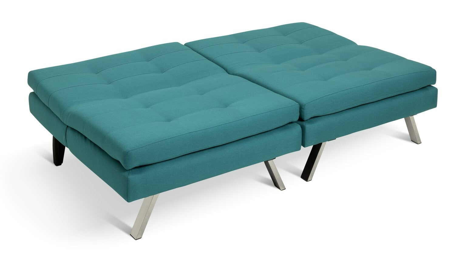 Duo Fabric Clic Clac Sofa Bed - Teal